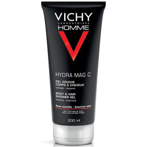 Vichy Homme Hydra Mag C Gel Doccia Corpo e Capelli Uomo Pelle Sensibile 200ml