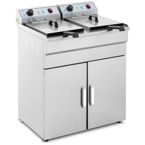 Royal Catering Fritéza - elektrická - 2 x 16 l - 400 V - spodná skrinka 10010006