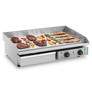 Royal Catering Elektrická grilovacia platňa 73 cm - hladká - 2 x 2,2 kW 10010251