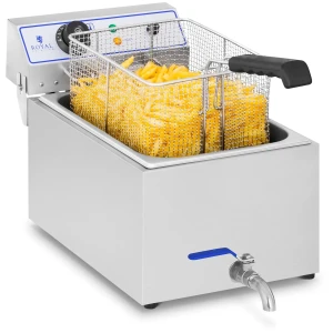 Royal Catering Elektrická fritéza - 1 x 17 litrov - vhodná na ryby 10010421