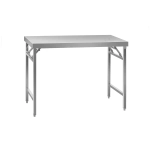Royal Catering Skladací pracovný stôl z ušľachtilej ocele - 120 x 60 cm 10010738