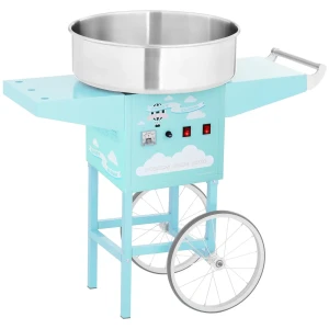 Stroj na cukrovú vatu s vozíkom - 52 cm - 1200 W - tyrkysová - Royal Catering 10011086