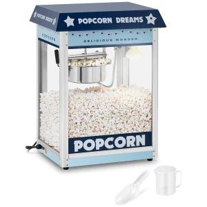 Stroj na popcorn - 1500 W - 5 kg/h - modrý - Royal Catering 10011099