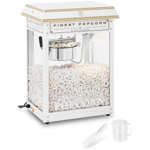 Stroj na popcorn - 1500 W - 5 kg/h - biely a zlatý - Royal Catering 10011101