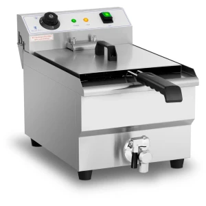 Royal Catering Elektrická fritéza - 13 litrov - 3 200 W - výpustný kohút - studená zóna 10011171