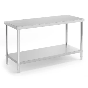 Royal Catering PracovnÃ½ stÃ´l z uÅ¡Ä¾achtilej ocele - 150 x 60 cm - nosnosÅ¥ 250 kg 10011354