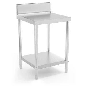 Pracovný stôl z nerezovej ocele - ECO - 60 x 60 cm - 250 kg - lemovanie - Royal Catering 10011355