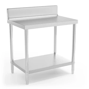 Pracovný stôl z nehrdzavejúcej ocele - ECO - 90 x 60 cm - 250 kg - lemovanie - Royal Catering 10011357