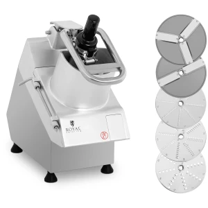 Royal Catering Elektrický krájač na zeleninu - 750 W - 5 rezacích kotúčov - Ø 205 mm 10011408