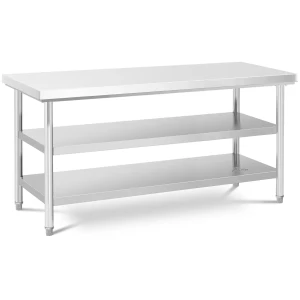 Royal Catering Stôl z nehrdzavejúcej ocele - 70 x 180 cm - 500 kg - 3 úrovne 10011650