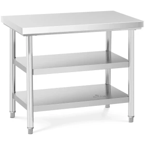 Royal Catering Rozsdamentes acél asztal - 100 x 60 cm - 500 kg - 3 szint 10011657