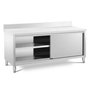 Royal Catering Pracovná skriňa z ušľachtilej ocele - lem - 200 x 60 cm - nosnosť 600 kg 10011671