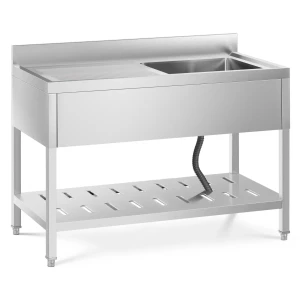 Royal Catering UmÃ½vacÃ­ drezovÃ½ stÃ´l - 1 umÃ½vadlo - uÅ¡Ä¾achtilÃ¡ oceÄ¾ - 120 x 60 cm 10011686