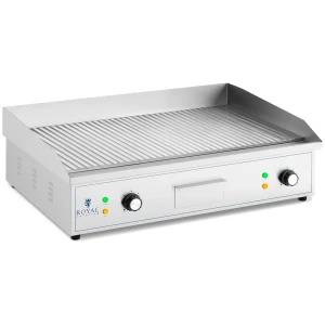 Royal Catering Dvojitý elektrický gril - 700 x 400 mm - vrúbkovaný - 4400 W 10012005
