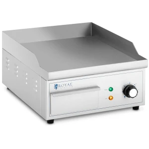 Elektrická grilovacia platňa - 350 x 380 mm - Royal Catering - hladká - 2000 W 10012028