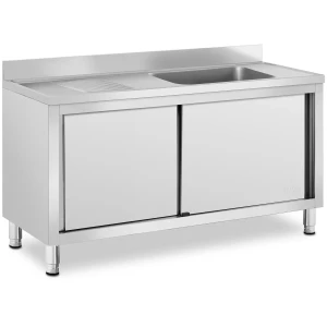 DrezovÃ¡ skrinka - 1 misa - Royal Catering - nehrdzavejÃºca oceÄ¾ - 140 x 60 cm 10012139