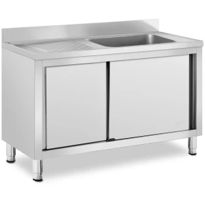 DrezovÃ¡ skriÅa - 1 drez - Royal Catering - uÅ¡Ä¾achtilÃ¡ oceÄ¾ - 120 x 60 cm 10012140