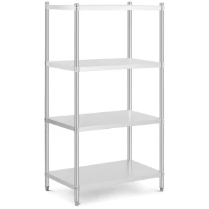 Regál z nehrdzavejúcej ocele - 100 x 60 x 180 cm - Royal Catering - 200 kg 10012252