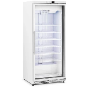 Mraznička - 580 l - Royal Catering - sklenené dvere - strieborná - chladivo R290 10012310