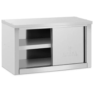Nástenná skrinka z nehrdzavejúcej ocele - 900 x 400 x 500 mm - nosnosť 60 kg na policu - Royal Catering 10012556