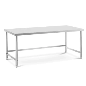 PracovnÃ½ stÃ´l z uÅ¡Ä¾achtilej ocele - ECO - 200 x 90 cm - 300 kg - Royal Catering 10012635