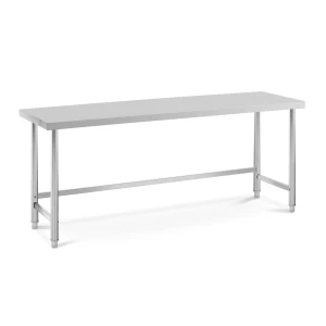 Royal Catering Pracovný stôl z nehrdzavejúcej ocele - 200 x 60 cm - nosnosť 300 kg 10012639