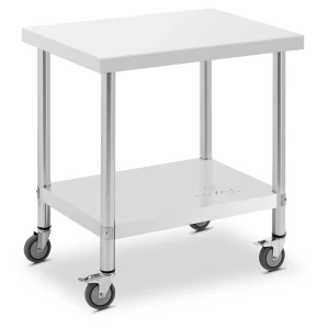 Nerezový stôl s kolieskami - PREMIUM - 60 x 80 cm - 135 kg - Royal Catering 10012807