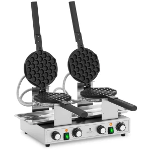 Bublinkový vaflovač - 2 x 1400 W - 50 - 250 °C - časovač: 0 - 5 min - Royal Catering 10012896