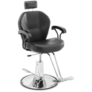 physa Kadernícke kreslo - s opierkou hlavy a podnožkou v tvare T - 52–64 cm - 150 kg - naklápace - čierne 10040685