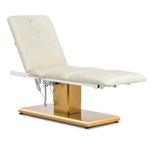 physa Kozmetické lehátko - 3 motory - 300 W - 190 x 65 x 60 - 76 cm - 200 kg - krémový/zlatý 10040877