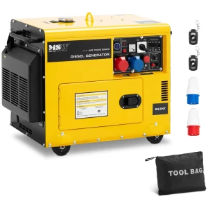 MSW Dieselový núdzový generátor - 6370 / 7500 W - 16 l - 230/400 V - mobilný - AVR - Euro 5 10062302