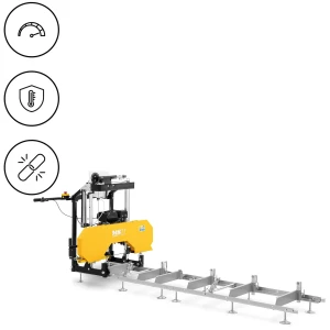 MSW Pásová píla na guľatinu - 7 HP - 2800 ot/min - valčekový dopravník 3 m 10062514