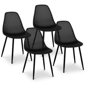 Fromm & Starck Stolička - 4dielna súprava - až 150 kg - sedák 46 x 51,5 cm - čierna 10260139