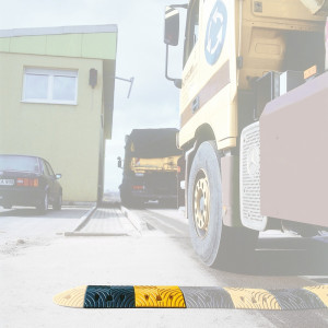 Próg zwalniający z kauczuku, < 10 km/h, element podstawowy, żółty