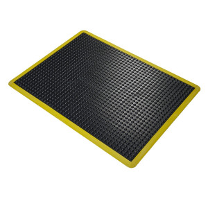 COBA Mata przeciwzmęczeniowa Bubblemat Safety, szer. x gł. 900 x 1200 mm, kolor czarny/żółty