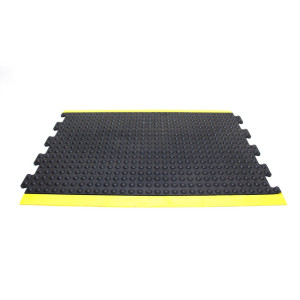 COBA Mata przeciwzmęczeniowa Bubblemat Safety, element środkowy, szer. x gł. 600 x 900 mm, kolor czarny/żółty