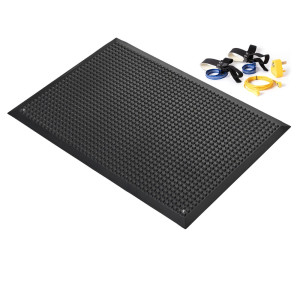 COBA Mata przeciwzmęczeniowa COBAelite® ESD, z przewodem uziemiającym, szer. x gł. 600 x 900 mm, kolor czarny