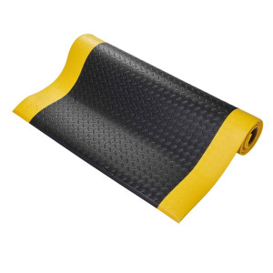 COBA Mata przeciwzmęczeniowa Orthomat® Diamond, szer. x gł. 1200 mm x 18,3 m, kolor czarny/żółty
