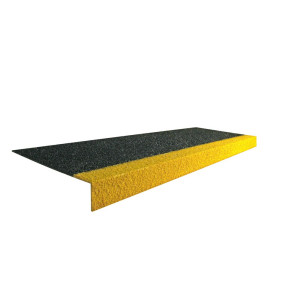 COBA Antypoślizgowy profil schodowy COBAGRiP® Stair Tread, wys. x szer. x gł. 5,5 x 1500 x 345 mm, kolor czarny/żółty