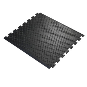 COBA Mata do miejsca pracy Comfort-Lok, element środkowy, szer. x gł. 700 x 800 mm, kolor czarny