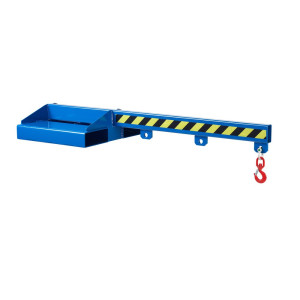 RR-Industrietechnik® ramię załadunkowe typu RLA, głębokość 1500 mm, udźwig 1050–5000 kg, RAL 5010 gencjanowy niebieski