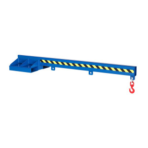 RR-Industrietechnik® ramię załadunkowe typu RLA, głębokość 2400 mm, udźwig 500–5000 kg, RAL 5010 gencjanowy niebieski