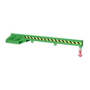 RR-Industrietechnik® ramię załadunkowe typu RLA, głębokość 2400 mm, udźwig 100–1000 kg, RAL 6018 żółtozielony