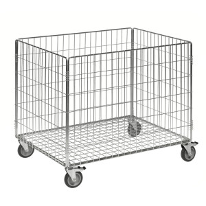 Pojemnik na kółkach HEMMDAL z czterema rolkami skrętnymi, wys. × szer. × gł.: 735 × 630 × 830 mm, udźwig 60 kg