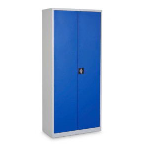 Szafa z drzwiami skrzydłowymi HEMMDAL HF-ST, 5 poziomów, wys. x szer. x gł. 1950 x 920 x 420 mm, półki ocynkowane, kolor jasnoszary/niebieski gencjanowy
