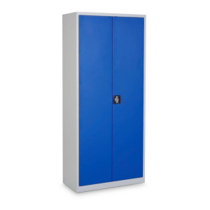 Szafa uniwersalna HEMMDAL HUS-1, zamek bębenkowy z ryglem obrotowym, 4,5 poz., wys. x szer. x gł. 1800 x 800 x 380 mm, półki ocynkowane, kolor jasnoszary/niebieski gencjanowy