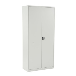 Szafa uniwersalna HEMMDAL HUS-1, zamek bębenkowy z ryglem obrotowym, 4,5 poz., wys. x szer. x gł. 1800 x 800 x 380 mm, półki ocynkowane, kolor jasnoszary