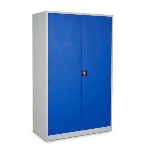 Szafa warsztatowa HEMMDAL HW-XBT, bezpieczny zamek cylindryczny, wys. x szer. x gł. 1950 x 1200 x 600 mm, kolor jasnoszary/niebieski gencjanowy