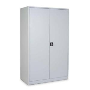 Szafa z drzwiami skrzydłowymi HEMMDAL HF-ST, 5 poziomów, wys. x szer. x gł. 1950 x 920 x 500 mm, półki ocynkowane, kolor jasnoszary