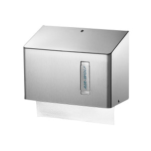 Podajnik ręczników papierowych Air-Wolf serii Omega na ok. 300 ręczników papierowych, szczotkowana stal szlachetna